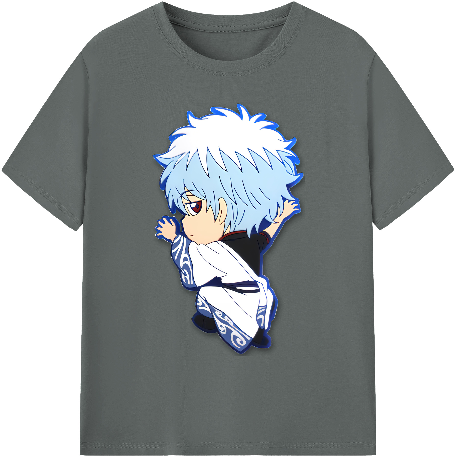 （画像用） ぎんたま 坂田銀時（さかたぎんとき） 神楽 志村新八（しむら しんぱち） GINTAMA Sakata Gintoki Kagura Shimura Shinpachi 綿100％ メンズ半袖Tシャツ｜肌触りやわらか＆通気性